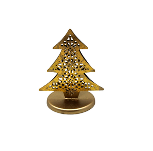 Vente en gros de sapin de Noël décoratif en fer et bois avec base en laiton plaqué style classique fait à la main personnalisé en vrac - Product Image 4