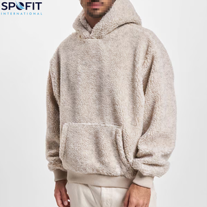 Vente en gros de sweats à capuche en molleton 100% coton, doux et moelleux, pour l'hiver, avec poche brodée personnalisée, teinture unie, poids lourd, streetwear, surdimensionné, pour hommes - Product Image 3