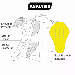 Traje de moto textil para hombre duradero con protección impermeable a prueba de viento y CE - Product Image 5