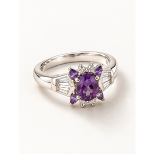 Pear-Shape <b>Jade</b> & Ruby Halo <b>Ring</b> Rhodium-Plated Yellow Gold IGI Certified Bezel Setting - Product Image 1