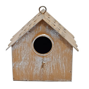 Casita para Pájaros de Metal Rústico Antiguo para Decoración de Jardín Exterior - Product Image 2