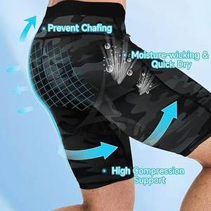 Shorts de compression sportifs tendance pour hommes, qualité supérieure, taille élastique, uni, décontracté, séchage rapide, entièrement personnalisable - Product Image 2
