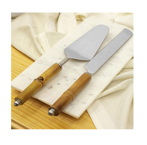 El más nuevo diseño de decoración de boda, cuchillo de corte de pastel de Metal de acero y utensilio de servicio, juego de cuchillos de corte y servicio de pastel de Metal - Product Image 1