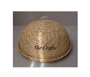 Bamboo Rattan Serving Tray With <b>Dome</b> Finest Quality Snacks Serving Tray With <b>Dome</b> For Event Tableware Use - Product Image 1