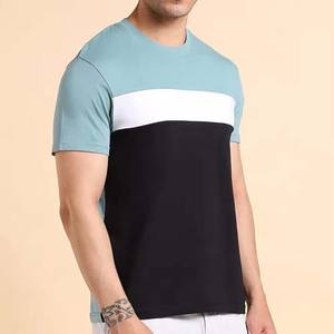 Venta al por mayor de secado rápido, ropa para hombre, camisetas MOQ bajo, camisetas de talla grande para hombre, ropa de verano de algodón con contraste de Color, camisas informales para hombre - Product Image 4