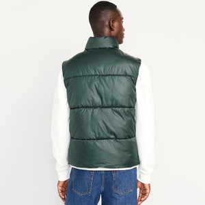 Venta caliente otoño sin mangas Puffer chaleco ligero con capucha acolchado abajo Puffer hombres cremallera Puffer chaleco - Product Image 2