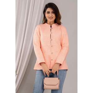 Veste légère en coton matelassé pêche pour femme Printed-SHKL1020 vêtements régionaux - Product Image 2