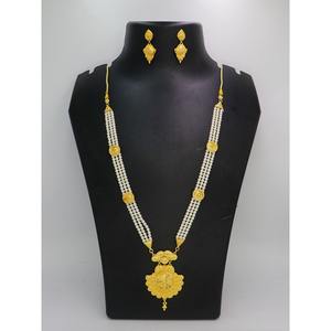 Joyería Antigua India chapada en oro de moda latón puro indio nupcial boda desgaste joyería conjunto de collar de alta calidad - Product Image 1