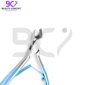 Meilleures pinces à cuticules en acier inoxydable, manche bleu, lame courbée, conçues pour les doigts, très vendues, prix compétitif - Product Image 6