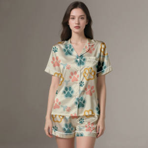 Wholesale Ladies Silk Satin Summer Sleepwear <b>Sets</b> Winter Pajamas - Product Image 1