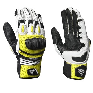 Gants de moto en cuir pour sports motorisés, course, compatibles écran tactile, pour hommes et femmes, noirs, prix de gros - Product Image 1