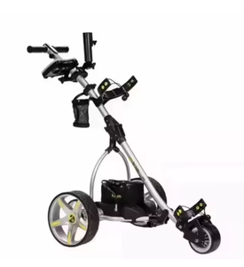Voiture de golf électrique NEUVE, argent, batterie au lithium 10AH, télécommande, chariot en aluminium, moteur 400W, portée de 36 trous, nouveau modèle - Product Image 1