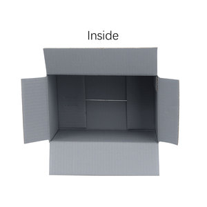 Boîte-cadeau grise Carton de stockage de transport d'emballage de papier ondulé à trois couches taille personnalisée et logo imprimé - Product Image 6