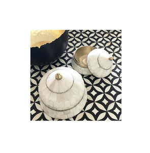 Attractive Design Mother of Pearl Round Jewelry <b>Box</b>/Bone Inlay Indian Handcraft Design Jewelry <b>Box</b> Storage <b>Box</b> - Product Image 2