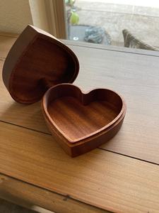 Heart Shape Teak <b>Wood</b> Wedding Gift Box Hot Selling Gifts & Crafts Wooden Boxes Wall <b>Signs</b> Made In India - Product Image 3