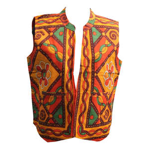 Chaqueta Kantha Unisex con Estampado Floral, Hecha a Mano, para Verano, con Capucha y Reversible, Accesorio de Moda - Product Image 2