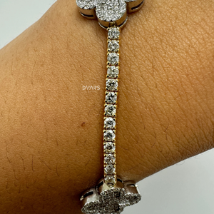 Lab Grown Diamond Butterfly Tennis <b>Bracelet</b> 14K Solid <b>Gold</b> <b>Infinity</b> Link Stackable Luxury Gift for Party Occasions - Product Image 3