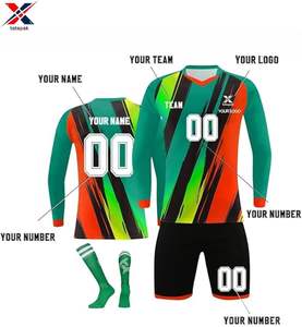 Ensemble de maillots de football pour hommes 2026, personnalisable, respirant, à manches courtes, en tissu à séchage rapide pour tenue d'équipe - Product Image 4