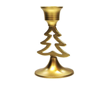 Bougeoir moderne et élégant en métal avec motif d'étoile conique, bel article décoratif pour la table à manger de Noël et de Pâques - Product Image 3