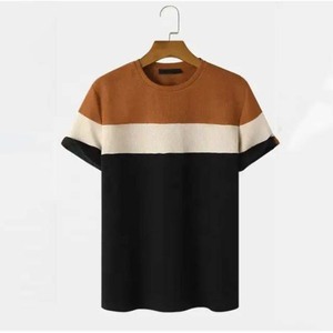 Personalizado 100% algodón 230-300GSM camisetas de gran tamaño de los hombres de lavado ácido desgastado Vintage patrón sólido Casual impreso camisetas - Product Image 5