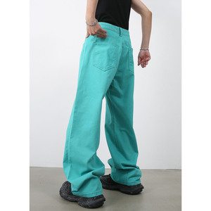 2025 Customize <b>Men</b> <b>Jeans</b> Straight Baggy Custom <b>Wide</b> <b>Leg</b> <b>Men</b> Baggy Street Wear <b>Men's</b> <b>Jeans</b> Vintage Distressed Denim <b>Jeans</b> - Product Image 2