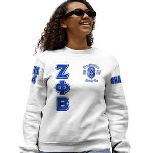 Sweat-shirt à col rond pour femme Zeta Phi Beta Sorority, bleu 1920, lettres grecques brodées - Product Image 5