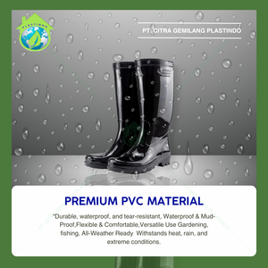 SSBO Grosir Bottes hautes noires en PVC Premium, résistantes aux morsures de serpent, imperméables, durables, antidérapantes, pour jardinage, été et automne - Product Image 6