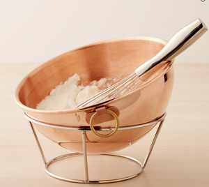 Cuenco de Cobre para Mezclar y Batir con Asa en Forma de Lazo, Plato para Servir de Metal Pulido, Hecho a Mano, Sin Plomo, Apto para Lavavajillas, 100% Cobre Puro Americano - Product Image 3