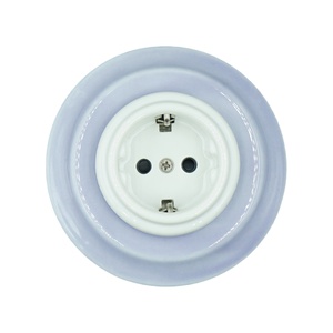 Enchufe de Pared de Porcelana Francesa - Tomacorriente Eléctrico de Cerámica Empotrado con Colores Macaron, Interruptor de Decoración para el Hogar al por Mayor - Product Image 2