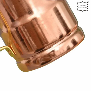 Pure Copper Moscow Mule Beer Cup with <b>Gold</b> Plated Handle Hammered <b>Mug</b> for Cocktail for Back to School - Product Image 4