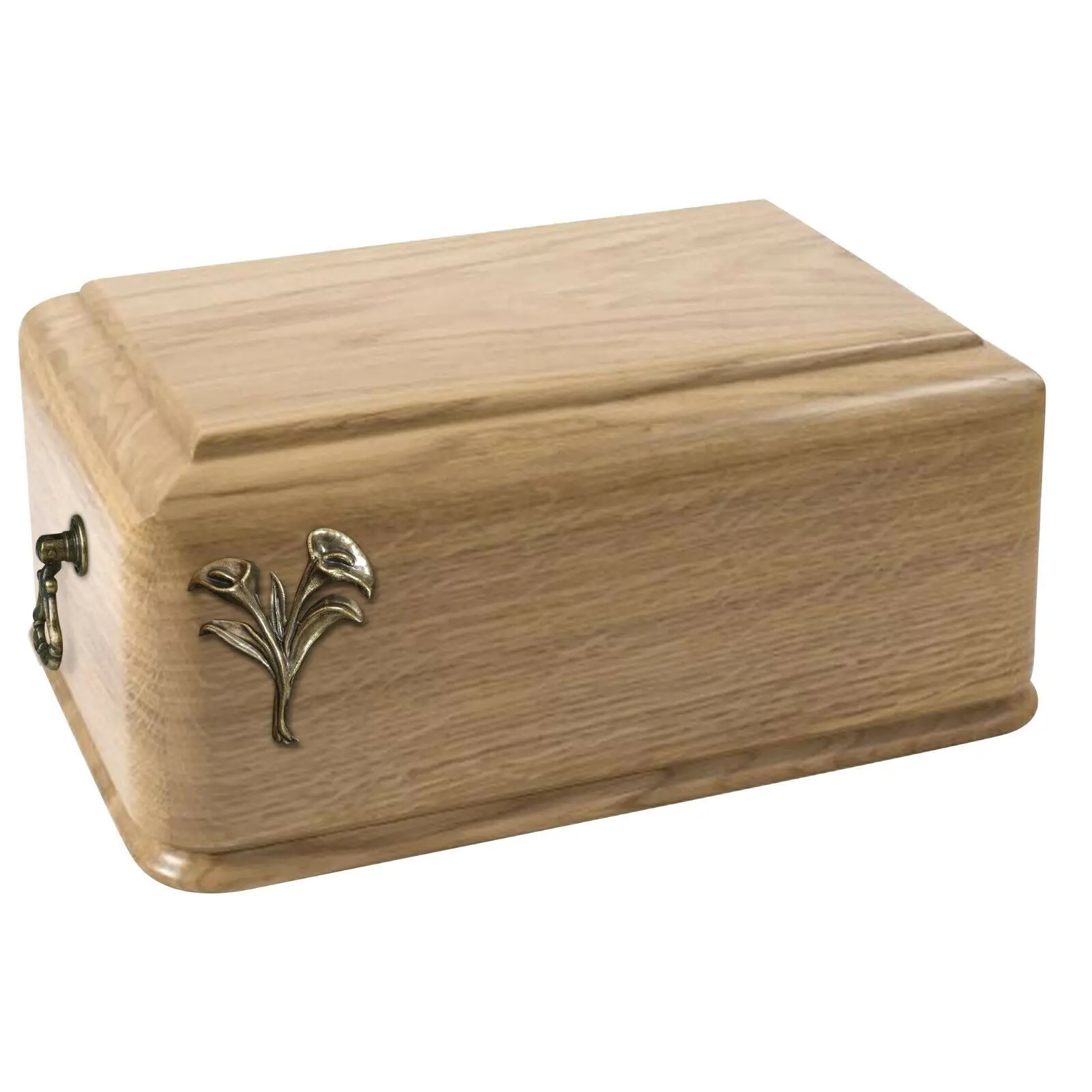 Rectangular Shape Funeral Burial Service Equipment Adult Ashes Wooden Cremation Urns Natural Finishing Ashes Cremation Urns