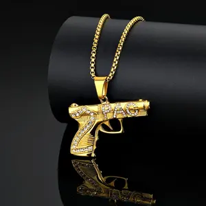 Pendentif Géométrique Hip Hop Plaqué Or 18 carats Micro Pavé Zircon Rond Chaîne à Maillons Bijoux de Mode Unisexe Cadeau Article de Gros - Product Image 3