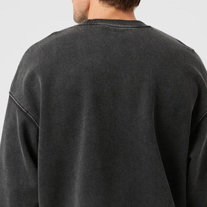 Sweatshirts à col rond 100% coton pour hommes épais polaire hiver décontracté imprimé personnalisé solide motif de créateur logo brodé 2 pièces - Product Image 5