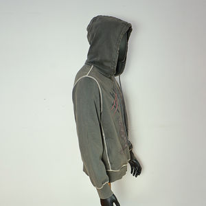 Sudadera con Capucha Extra Grande de Estilo Vintage Lavada, Personalizada, de Algodón Grueso, con Estampado de Punto de Cruz, OEM HSI Trendy 2026 - Product Image 6