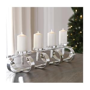 Nouveau design moderne support de bougie en acier inoxydable à 4 bras en T pour la personnalisation de la décoration d'éclairage de mariage et de fête - Product Image 3