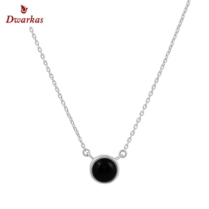 Nouvelle arrivée design de luxe 925 argent sterling naturel noir onyx pierres précieuses pendentif collier bijoux - Product Image 2