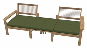 Moderno respetuoso con el medio ambiente Acacia muebles de exterior Durable y cómoda cama de día Cambio elegante para patios Silla de brazo - Product Image 2