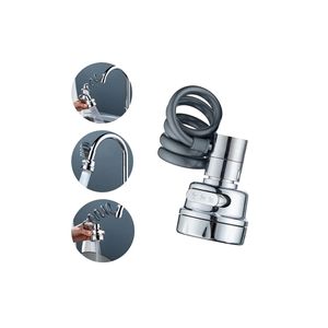 Grifo de Cocina Cromado de 3 Funciones con Manguera Extensible y Rotación de 360 Grados, Ahorro de Agua - Product Image 1