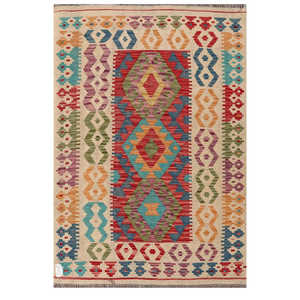 พรมไมมาณา อัฟกานิสถาน คิลิม ขนาด 150 x 102 ซม. ชุดพรมปูพื้น - Product Image 1