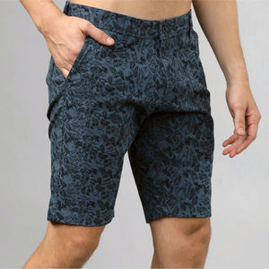 กางเกงขาสั้นลำลองกันรอยยับของผู้ชายผ้าฝ้ายโพลีเอสเตอร์พิมพ์ซับลิเมชันสีพื้นสำหรับขี่จักรยานชายหาดระบายอากาศ - Product Image 3