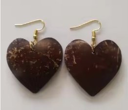 Pendientes de cáscara de coco personalizables, diseños personalizados, tallados a mano, joyería natural, regalo único - Product Image 6