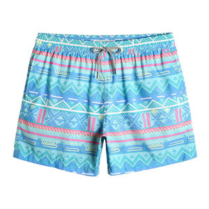 Venta al por mayor logotipo personalizado verano playa elástico traje de baño secado rápido hombres pantalones cortos de baño con bolsillo pantalones cortos de playa - Product Image 1