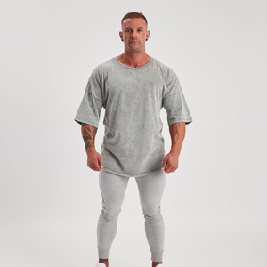 Camisetas de Punto Sólido con Lavado Ácido para Hombre de Alta Calidad, Impresión de Logotipo Personalizado, 230g, 100% Algodón, Antiarrugas, Ropa Urbana, MOQ Bajo 10 - Product Image 6