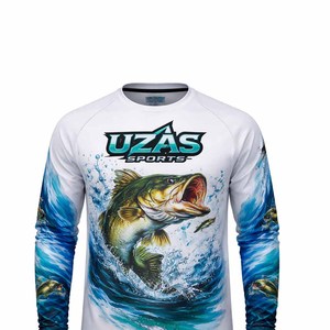 Servicio OEM, Jersey de Pesca Personalizado Ligero, 100% Algodón, UPF 50, Antibacteriano, Último Diseño, Impresión por Transferencia de Calor - Product Image 1