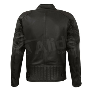 Chaqueta de Cuero Vacuno Genuino, Abrigos de Cuero Real con Parche Bordado, Chaqueta de Motociclista, Chaquetas de Moda Urbana - Product Image 3