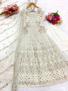 ชุดปาร์ตี้ anarkali gwon พร้อมลำดับ pent dupatta งานปักลาย - Product Image 3