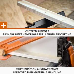 Support de scie à table multi-matériaux avec lame de coupe de 85 mm incluse, coupe le bois, le métal et le plastique, biseau à 45 degrés, angle de coupe à 60 degrés - Product Image 5