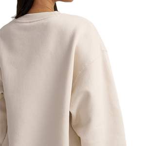 Vêtements pour femmes Hoodies et sweatshirts en prix de gros 100% coton polaire avec logo brodé pull sweat - Product Image 3