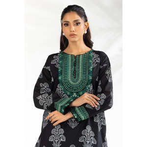 Conjunto Coordinado de Cambric Bohemio con Estampado de Bloques y Bordado IPST-77604 Talla XXS, Conjunto de 2 Piezas con Pantalones Cortos por Encima de la Rodilla - Product Image 6