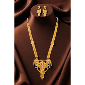 ชุดต่างหูสร้อยคอ2025พร้อมชุบทอง22K ชุดเครื่องประดับต่างหูสร้อยคอผู้หญิงดีไซน์โดดเด่น - Product Image 1